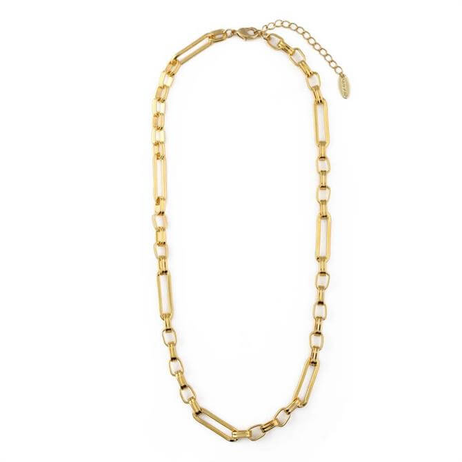 Orelia London Jewellery Long Link Linear Chain Gold Necklace